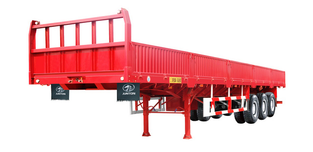 3 axle gooseneck flatbed side wall semi trailer with new price for sale